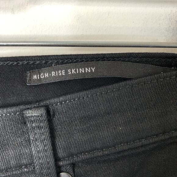 Banana Republic Women's High-Rise Skinny Coated Denim Jeans in Black Size 31 - Picture 4 of 10